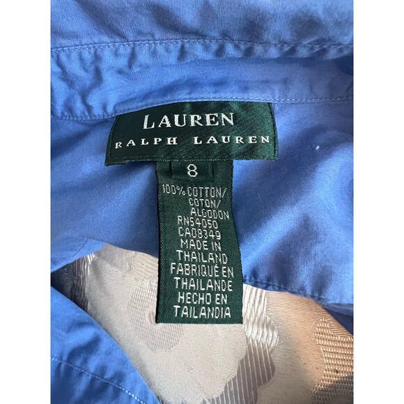 Lauren Ralph Lauren Embroidered Crown Chest Long Sleeve Button Up Size 8 - Picture 7 of 8